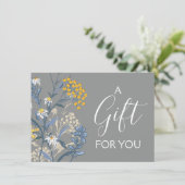 デイジー&ローワンワイルドフラワーギフト証明書カード 招待状 (スタンド正面)