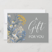 デイジー&ローワンワイルドフラワーギフト証明書カード 招待状 (正面)