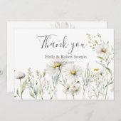 デイジー ワイルドフラワー ウェディング 感謝 (正面/裏面)