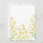 デイジー ワイルドフラワー ベイ ビー イン ブルーム ベイビー シャワー 招待状 (裏面)