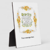 デイジー、与えデイジーの答えは行う。 フォトプラーク (側面)