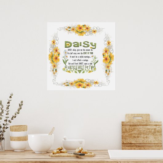 デイジー、与えデイジーの答えは行う。 ポスター (キッチン)