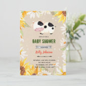 デイジー 向日葵 牛 シャワー 誕生日 招待状 (スタンド正面)