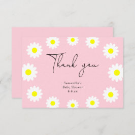 デイジー-感謝していあなた赤ちゃんシャワー サンキューカード