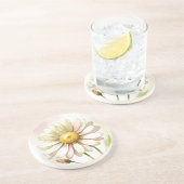 デイジー 水彩 花 モダン プロフェッショナル コースター (側面)