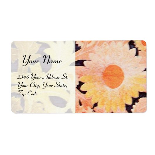 デイジー、白い赤のピンクの黒 ラベル (正面)