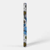 デイジー、白い野生の花と青い蝶 SAMSUNG GALAXYケース (右側面)