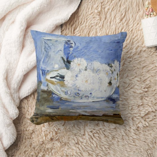 デイジー、素晴らしア絵を描ートby Berthe Morisot クッション (ブランケット)