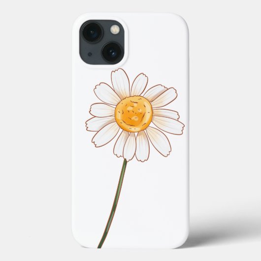 デイジー-素朴ワイルドフラワーイラストレーション Case-Mate iPhoneケース (裏面)