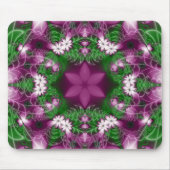 デイジー |紫色と緑のフラクタルアート マウスパッド (正面)