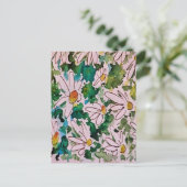 デイジー、緑色基板、抽象化。 ポストカード (スタンド正面)