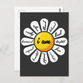 デイジー - 花のポジティブアファメーション ポストカード (正面/裏面)