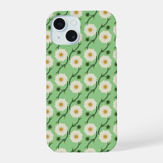 デイジー 花柄 iPhone 15ケース (裏面)