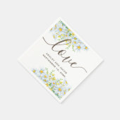 デイジー。花素朴。国のフローラ結婚の スタンダードカクテルナプキン (角)