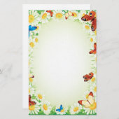 デイジー・蝶フローラ文房具 便箋 (正面/裏面)