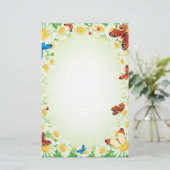 デイジー・蝶フローラ文房具 便箋 (スタンド正面)