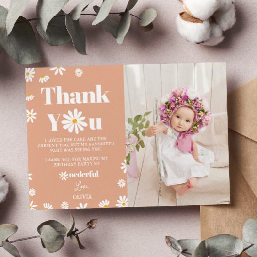 デイジー 誕生日 フォト ありがとう カード