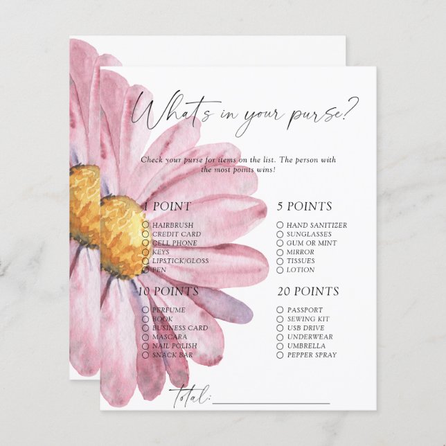 デイジー – 財布のゲームの内容 (正面/裏面)