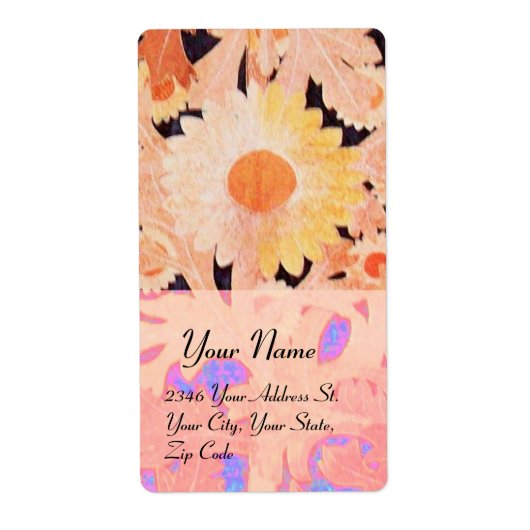 デイジー、赤ピンクブルー黒 ラベル (正面)