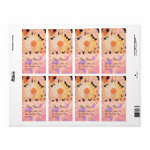 デイジー、赤ピンクブルー黒 ラベル (フルシート)