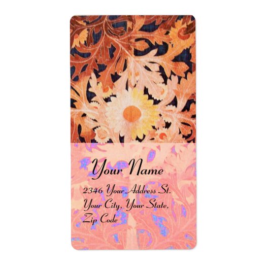 デイジー、赤茶色の青黒 ラベル (正面)