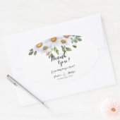 デイジー - 長方形のステッカー 楕円形シール (封筒)