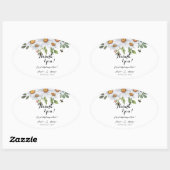 デイジー - 長方形のステッカー 楕円形シール (シート)