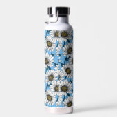 デイジー、青い花の野生の花 ウォーターボトル (右面)
