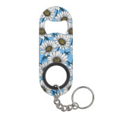 デイジー、青い花の野生の花 キーホルダー栓抜き (裏面)