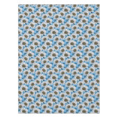 デイジー、青い花の野生の花 テーブルクロス (正面)