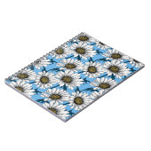 デイジー、青い花の野生の花 ノートブック (左側)