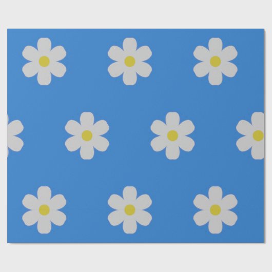 デイジー（青） ラッピングペーパー (フラット)