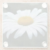 デイジー-顔アップ ガラスコースター (裏面)