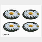 デイジー-顔アップ 楕円形シール (シート)