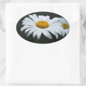 デイジー-顔アップ 楕円形シール (バッグ)