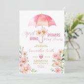 デイジー 4月 シャワーズ メイ フラワーズ傘 招待状 (スタンド正面)