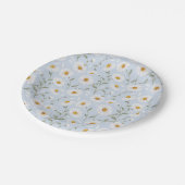 デイジー(Gainsboro) – 水彩花模様 ペーパープレート (アングル)