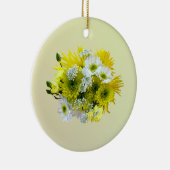 デイジー、MumsとQueen Anne's Lace Bouquet セラミックオーナメント (右)