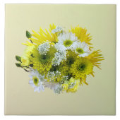 デイジー、MumsとQueen Anne's Lace Bouquet タイル (正面)