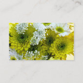 デイジー、MumsとQueen Anne's Lace Bouquet 名刺 (裏面)