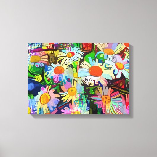 デイジー-| Zazzle_Growshop。 キャンバスプリント (正面)