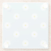 デイジーBlue Glass Co上の淡い色の例示的なパターン ガラスコースター (裏面)