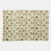 デイジーby William Morris、ヴィンテージビクトリアン花 キッチンタオル (横)