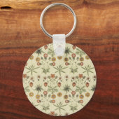 デイジーby William Morris、ヴィンテージビクトリアン花 キーホルダー (正面)