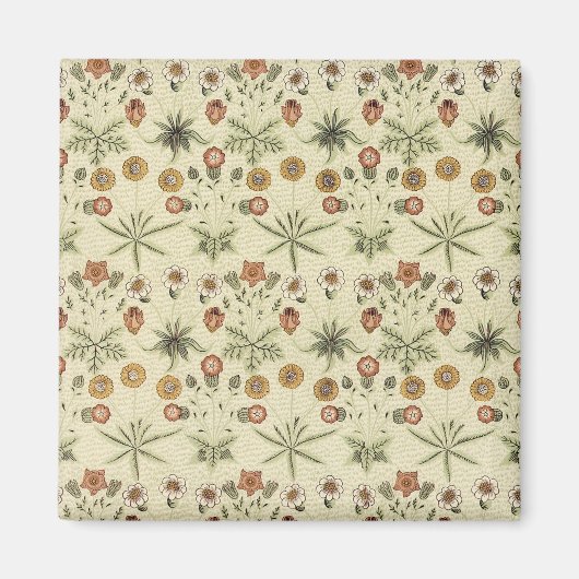 デイジーby William Morris、ヴィンテージビクトリアン花 マグネット (正面)