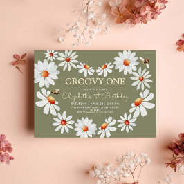 デイジーGroovy One 1歳の誕生日 招待状