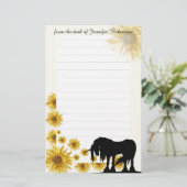 デイジーUnicornひな形(行付き) 便箋 (スタンド正面)