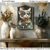 デイジーY9デコペのコートを着た猫 薄葉紙