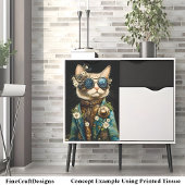 デイジーY9デコペのコートを着た猫 薄葉紙