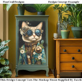 デイジーY9デコペのコートを着た猫 薄葉紙